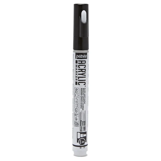 Acrylic marker - decomarker - round 4mm - white