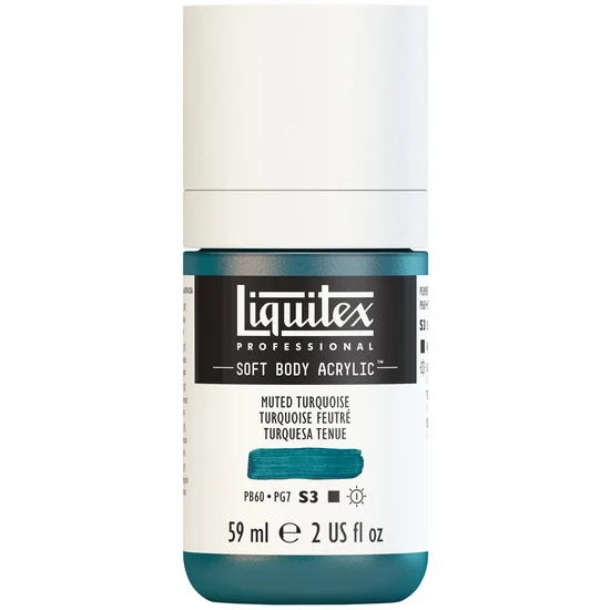 Soft body acrylic - 2oz - muted turquoise - s3