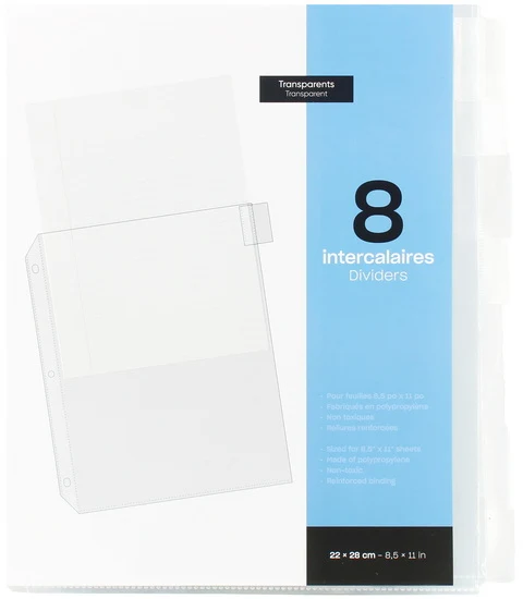 Divider 8 Transparent Tabs