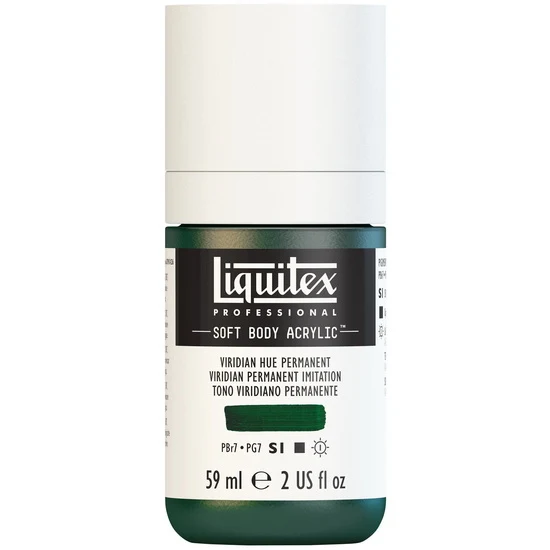 Soft body acrylic - 2oz - viridian hue permanent - s1