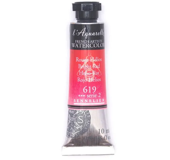 Watercolor tube - 10ml - helios red - s2
