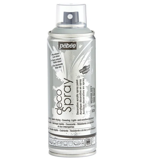 Acrylic spray - décospray - 200ml - matte medium grey