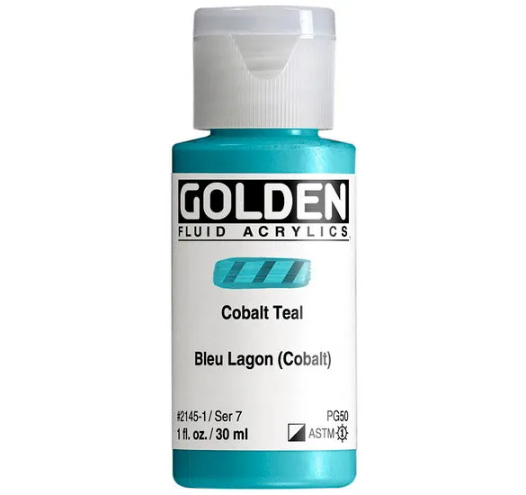 Acrylic fluid - 1 oz cobalt teal s7