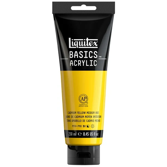 Basics acrylic - 8oz - cadmium yellow medium hue