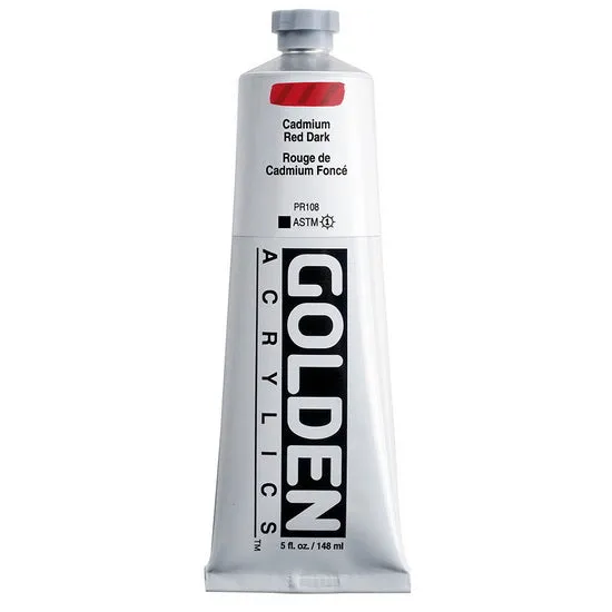 Acrylic heavy body - 5 oz cadmium red dark s9