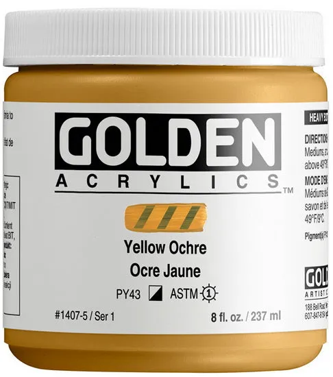 Acrylic high flow - 8 oz yellow ochre s1