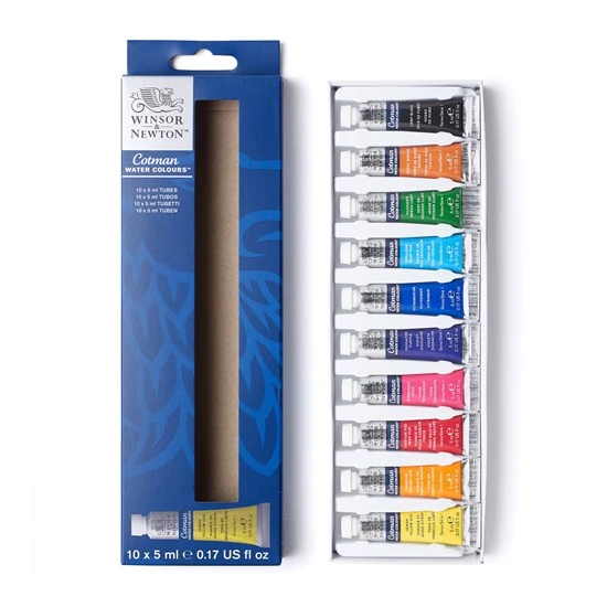 Set of 10 Cotman Watercolour - 5ml