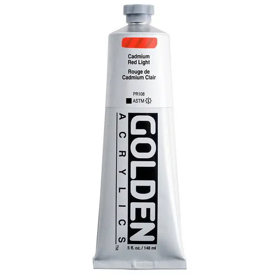 Acrylic heavy body - 5 oz cadmium red light s9