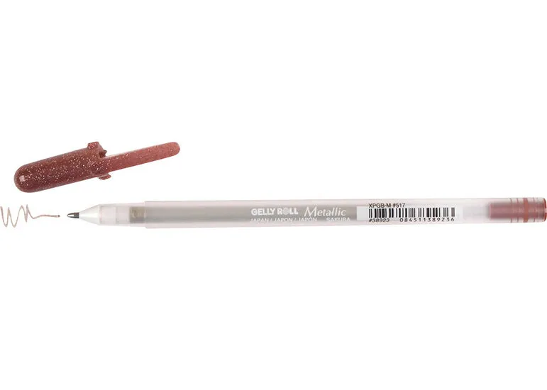 Gel pen gelly roll 0.4mm metallic sepia