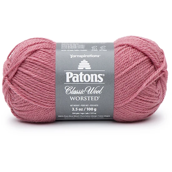 Classic wool yarn #4 - 100g - rose