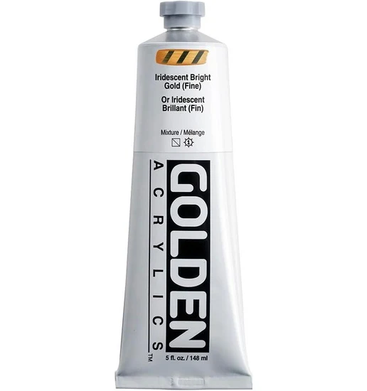 Acrylic heavy body - 5 oz iridescent bright gold fine s7