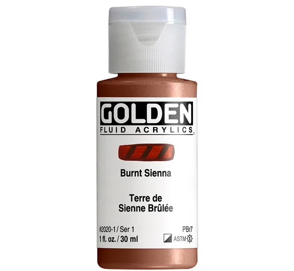 Acrylic fluid - 1 oz burnt sienna s1