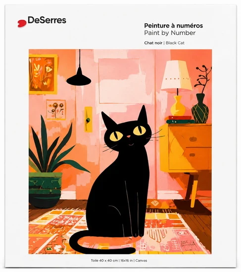 Paint by Numbers Black Cat
