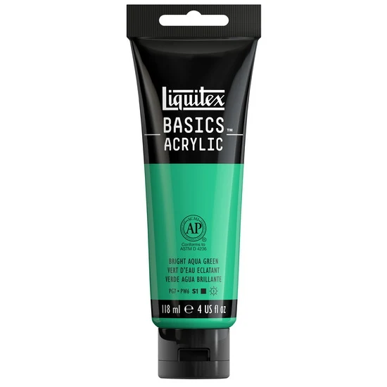 Basics acrylic - 4oz - bright aqua green
