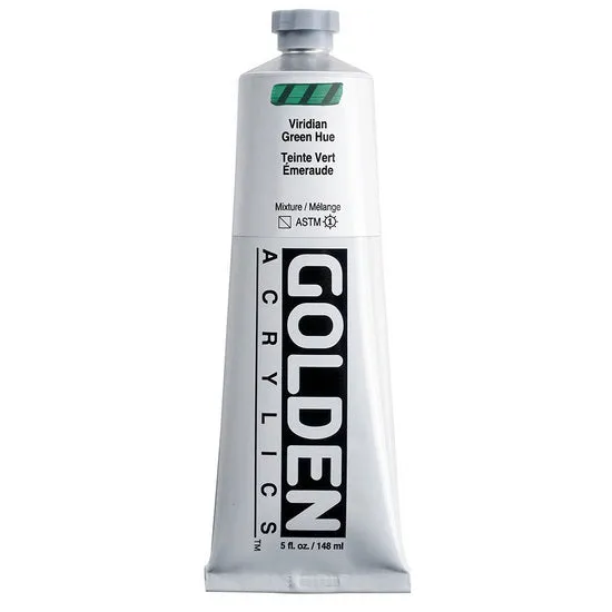 Acrylic heavy body - 5 oz viridescentian green hue s1