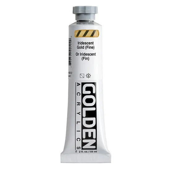 Acrylic heavy body - 2 oz iridescent gold fine s6