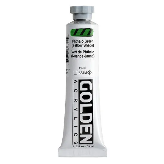 Acrylic heavy body - 2 oz phthalo green yellow shade s4