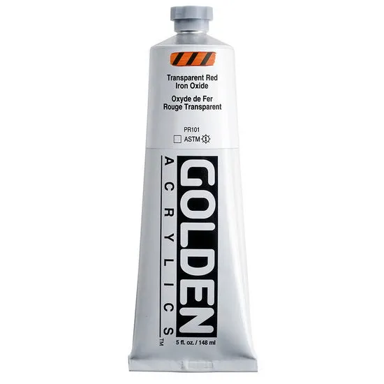 Acrylic heavy body - 5 oz transparent red iron oxide s3