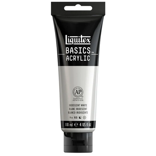 Basics acrylic - 4oz - iridescent white