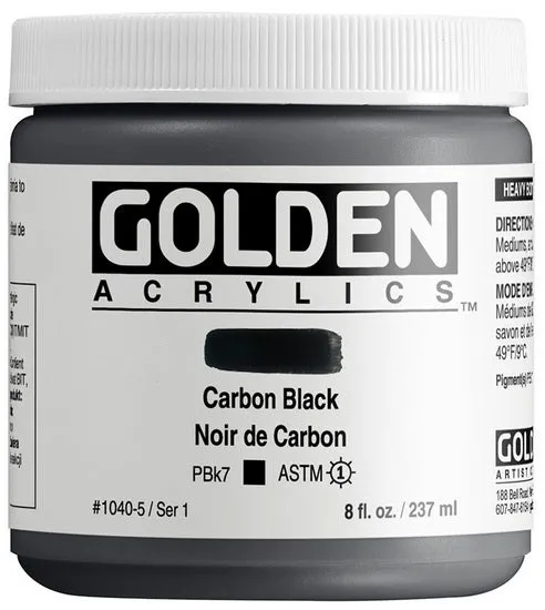 Acrylic high flow - 8 oz carbon black s1
