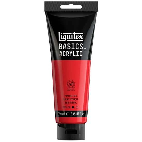 Basics acrylic - 8oz - pyrrole red