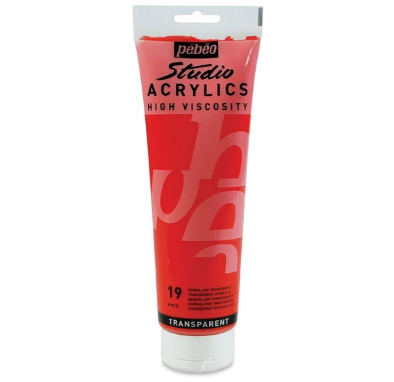 Acrylic hv - studio - 250ml - transparent vermilion