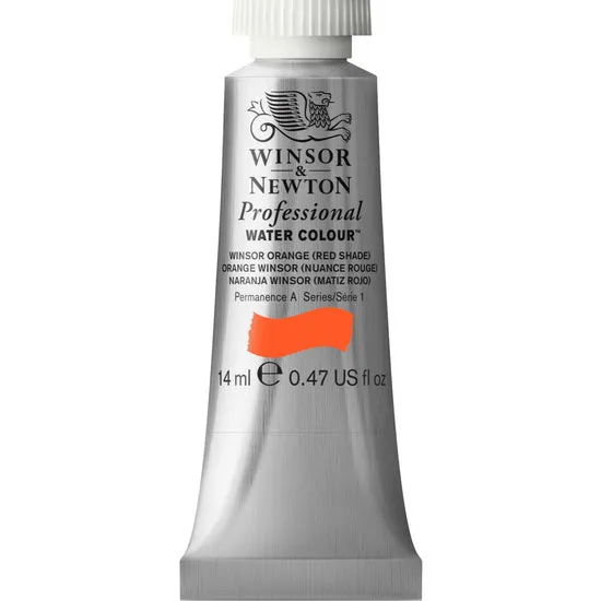 Professional watercolour - 14ml - winsor orange red shade - s1