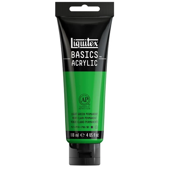 Basics acrylic - 4oz - light green permanent