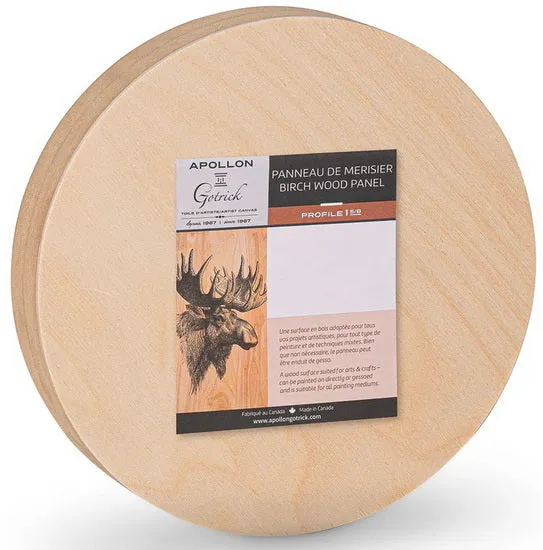 Wood panel gallery round - 10"