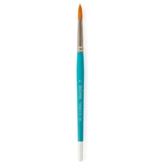 Brush Short Handle/Synthetic Bristle Round - #2