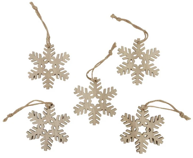 Pack of 5 Snowflake Ornaments to Decorate