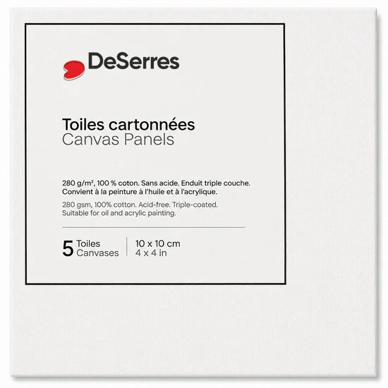 Canvas Board 4x4in - 5pcs