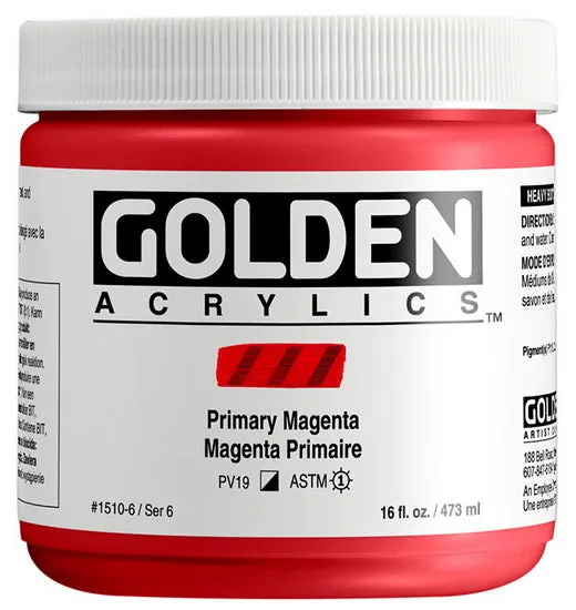 Acrylic heavy body - 16 oz primary magenta s6