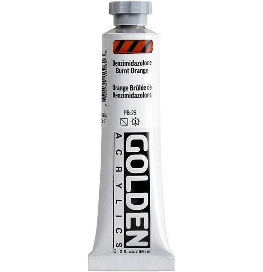 Acrylic heavy body - 2 oz burnt orange benzimidazolone s5