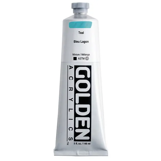 Acrylic heavy body - 5 oz teal s3