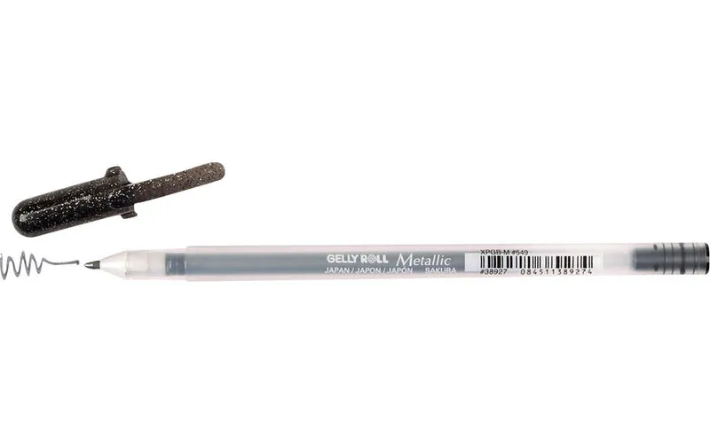 Gel pen gelly roll 0.4mm metallic black