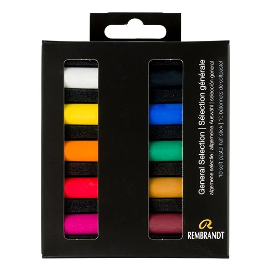 Soft Half Pastels In Assorted Colours - set of 10
