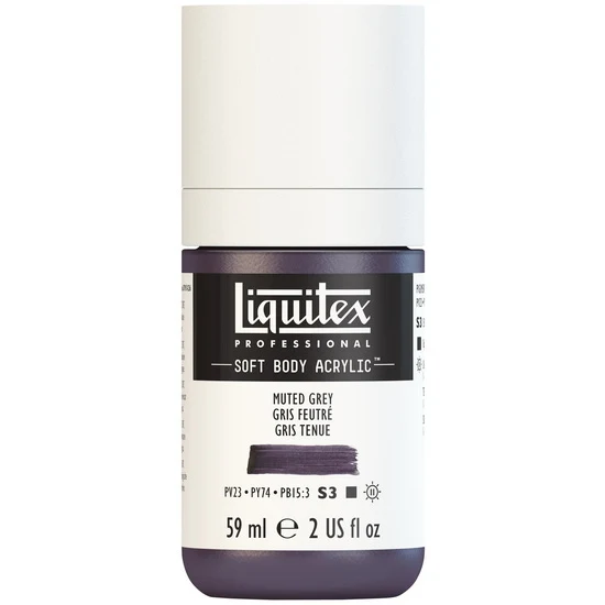 Soft body acrylic - 2oz - muted grey - s3