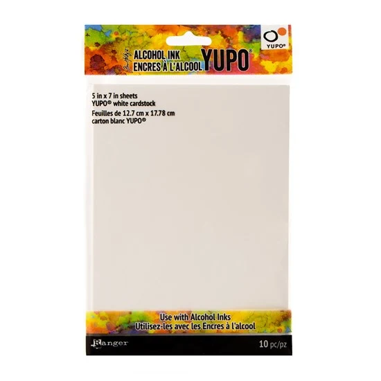 Pack of 10 White Yupo Paper Sheets - 5x7"