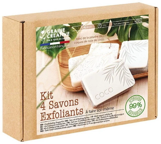 Diy coconut exfoliating soap kit