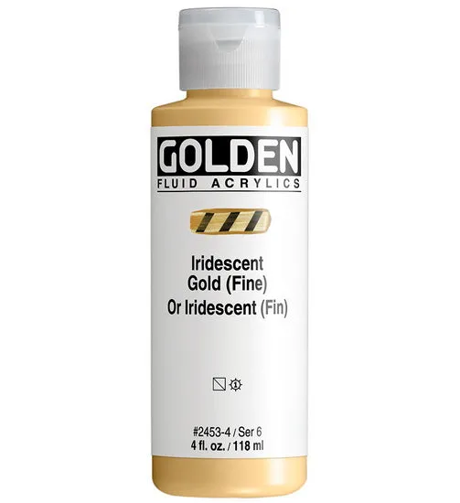 Acrylic fluid - 4 oz iridescent gold s6