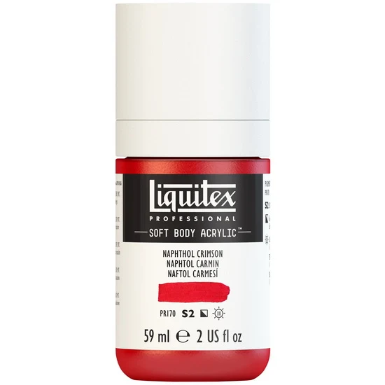 Soft body acrylic - 2oz - naphthol crimson - s2