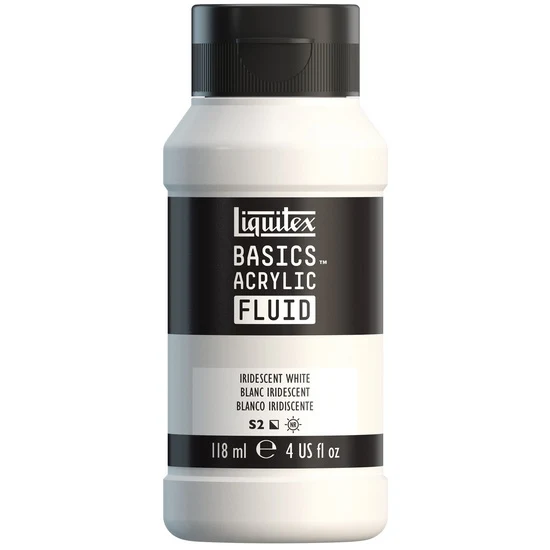 Basics fluid acrylic - 4oz - iridescent white