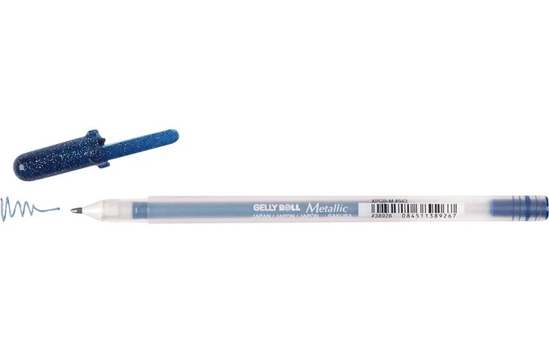 Gel pen gelly roll 0.4mm metallic black blue
