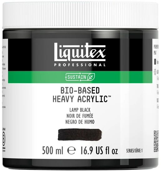 Bio hb acrylic - 16oz - lamp black - s1