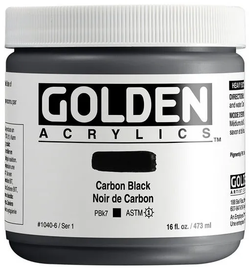 Acrylic heavy body - 16 oz carbon black s1