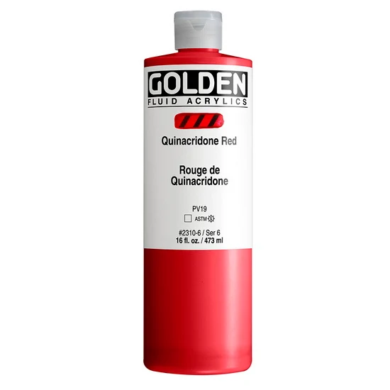 Acrylic fluid - 16 oz quinacridone red s6