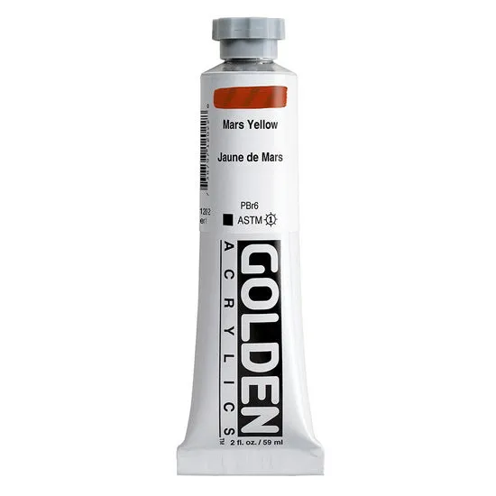 Acrylic heavy body - 2 oz yellow oxide s1