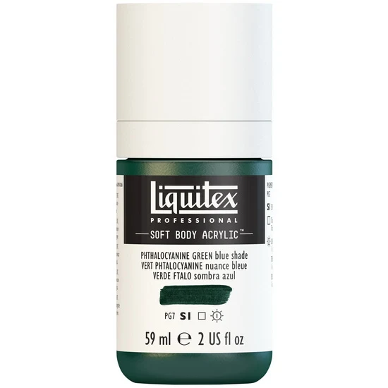 Soft body acrylic - 2oz - phthalocyanine green blue shade - s1