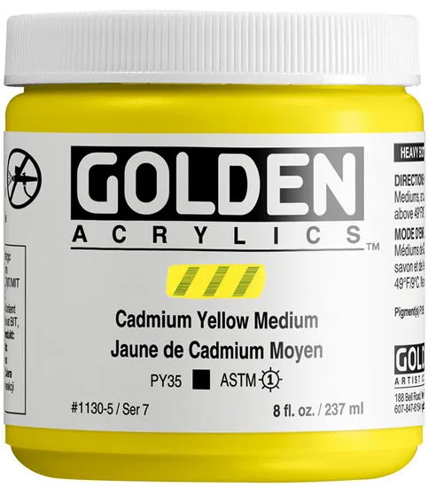 Acrylic high flow - 8 oz cadmium yellow medium s7